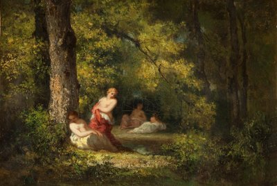 Vier Nymphen im Wald von Narcisse Virgile Diaz de la Peña